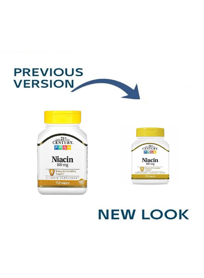 القرن الحادي والعشرون مكمل غذائي بالنياسين بتركيز 100 ملجم - 110 قرص - Image 1